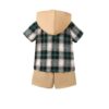 Plaid Short Sleeve Hooded Shirt and Shorts Set for Boys