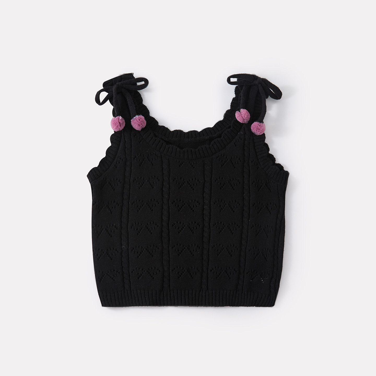 Bow Knit Vest and Mesh Skirt Two-Piece Set for Baby Girls Casual Cool Style – Bild 3