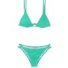 Solid Color Two-Piece Separated Swimwear, Push-Up Bra Top for Small Bust