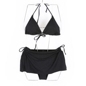 small chest enhancement, trendy two-piece skirt-style three-piece swimsuit