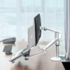 Monitor stand arm, laptop stand, double section arm, desktop computer display screen, aluminum alloy dual screen office