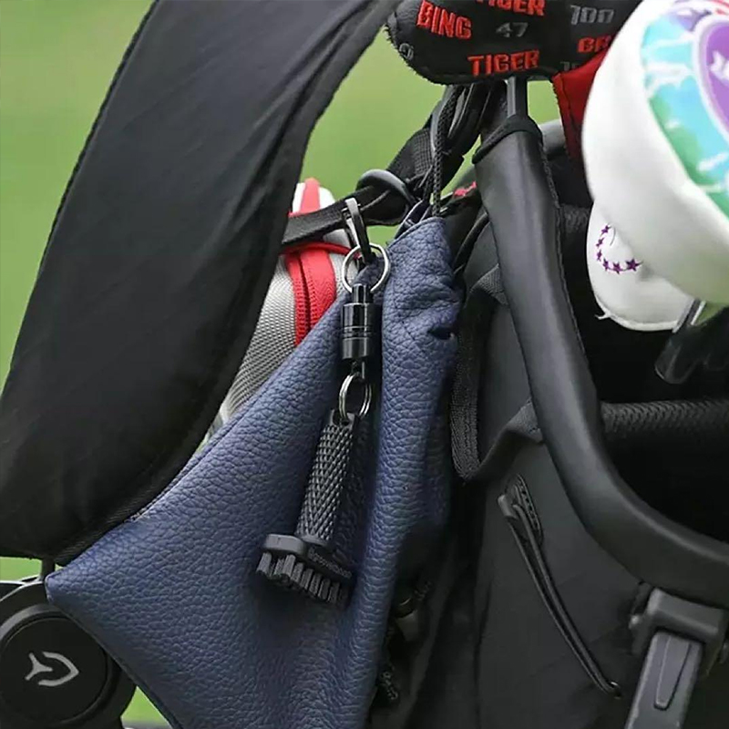 Magnetic Golf Brush with Groove Cleaner & Quick-Release Clip