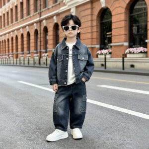 Cowboy long sleeved three piece set for children's autumn clothing