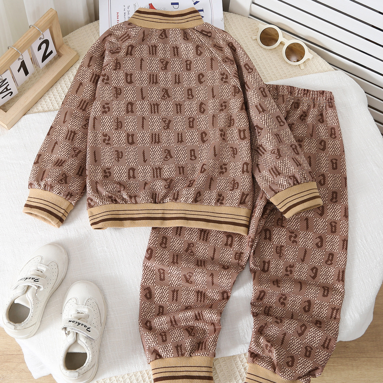 Kids‘ Boy’s Outfit Set, Children’s Cardigan Top and Pants, Toddler Sport Long Sleeve Long Pants Two-Piece Set
