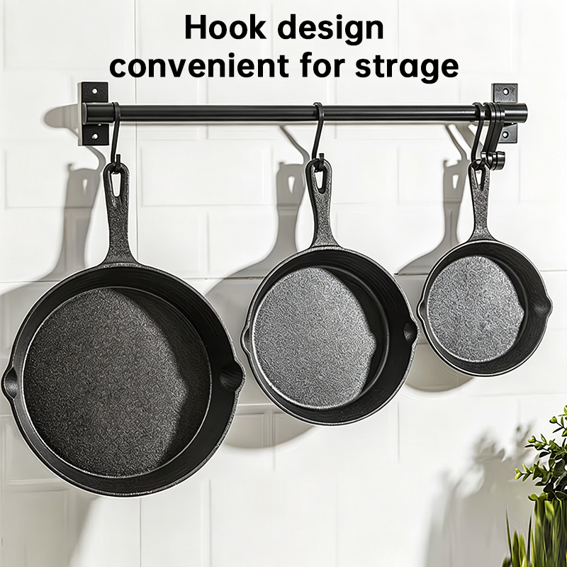 4-Pack Cast Iron Skillet Set – Non-Stick Frying Pans for Induction, Egg & Crepe Pan – Bild 6