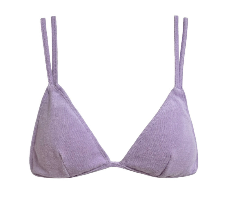 Solid Color Two-Piece Separated Swimwear, Push-Up Bra Top for Small Bust – Bild 7