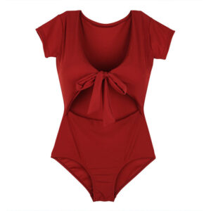 Women's One-Piece Swimwear Sexy Bikini Triangular Bathing Suit for Hot Spring Swimming